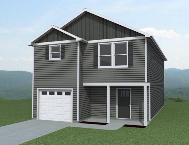 Exterior rendering of this home design in Stones Throw, Inman, SC (Image 1). Exterior rendering of this home design in Stones Throw, Inman, SC (Image 1).
