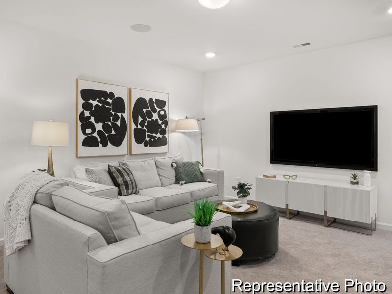 Furnished interior view inside a new home in North District at Flowers Plantation Townhomes, Clayton (Image 14).