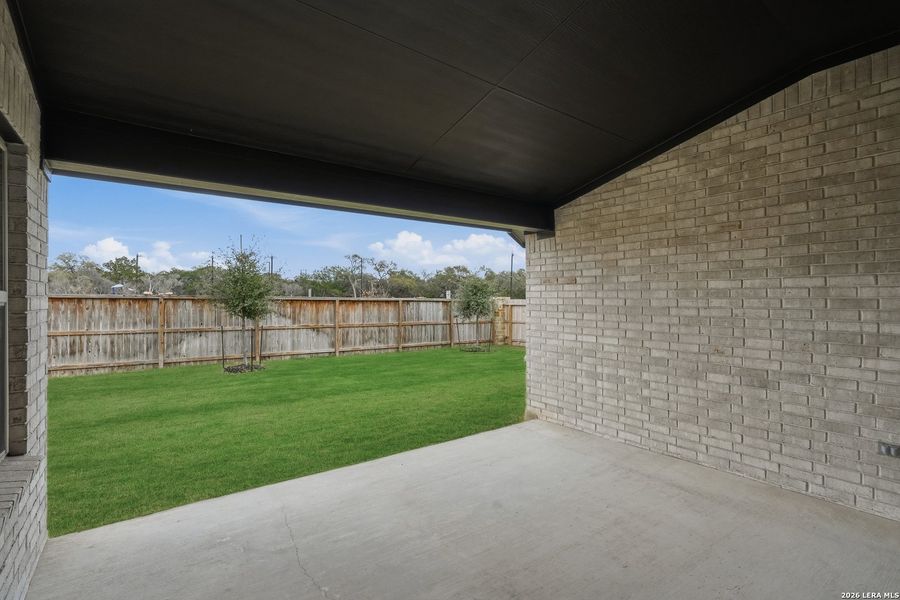 Exterior details and patio area of a home in Davis Ranch, San Antonio (Image 29).