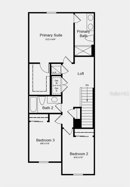 2D floor plan layout of this home in Firethorn, Parrish, FL (Image 3).