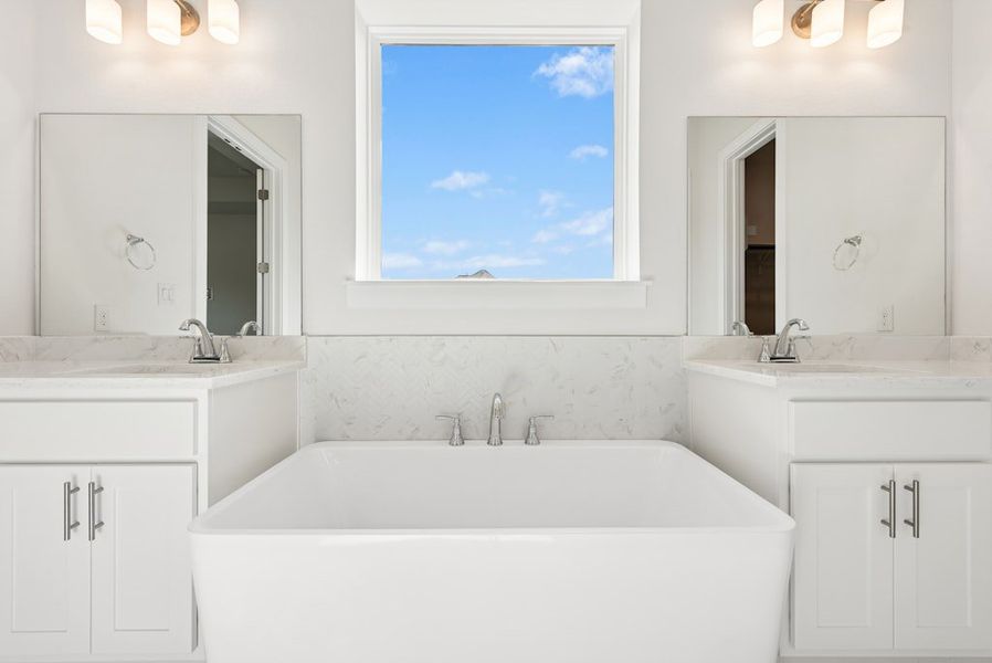 Furnished interior view inside a new home in Blackhawk, Pflugerville (Image 14).