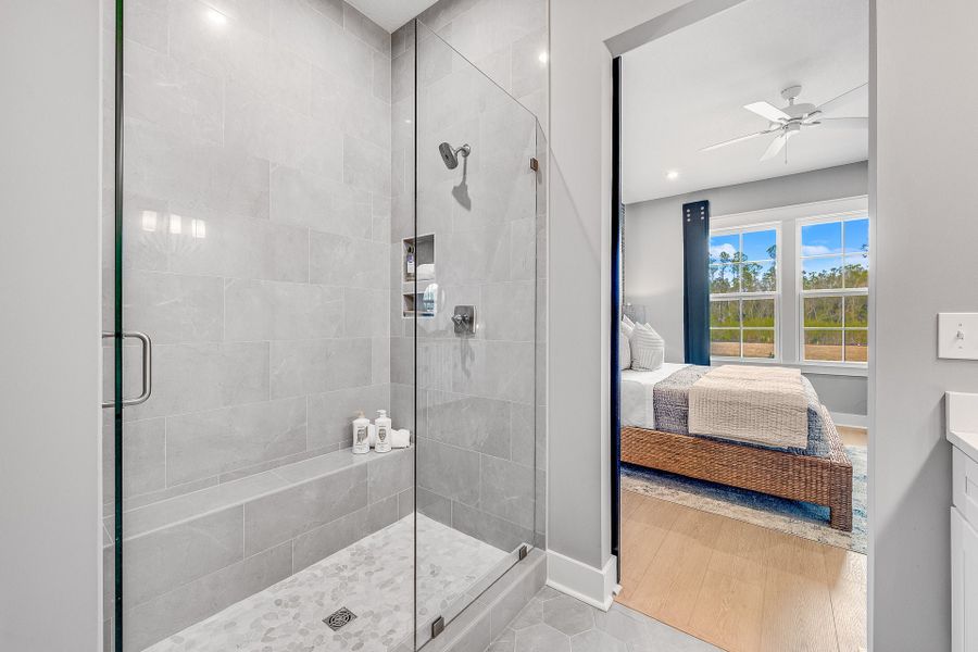 Representative furnished interior of a home built from the Lucas by Fischer Homes in The Villas at Longleaf Park, a Watersound Origins® community, Inlet Beach (Image 18).