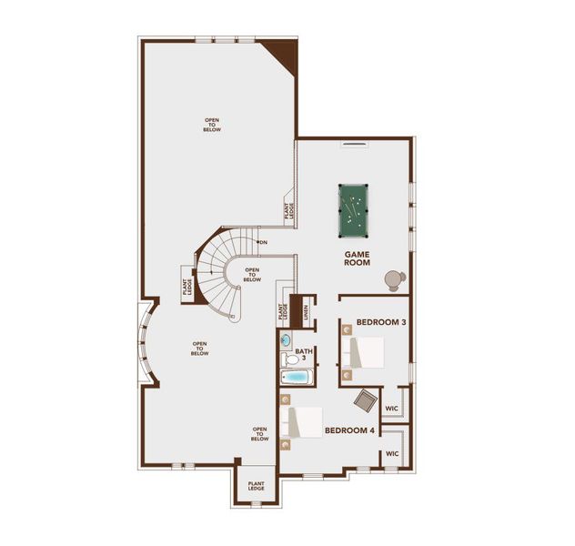 2D floor plan layout for the Grand Alexandria by Grand Homes in Providence Cove, McKinney, TX (Image 3).