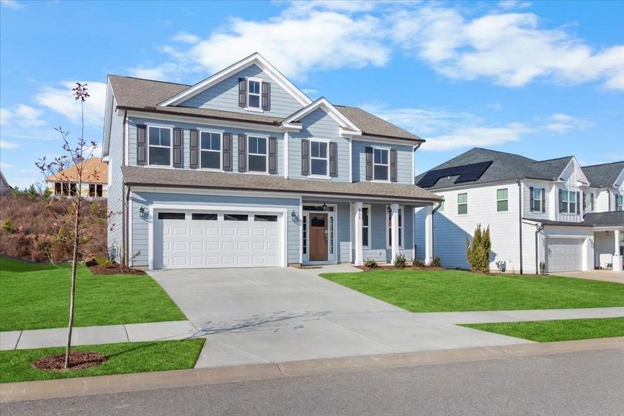 Front exterior of a new home in Crawford Creek, Grovetown, GA, highlighting curb appeal (Image 23).