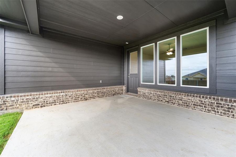 Exterior details and patio area of a home in Liberty Pointe, Gainesville (Image 4). Exterior details and patio area of a home in Liberty Pointe, Gainesville (Image 4).
