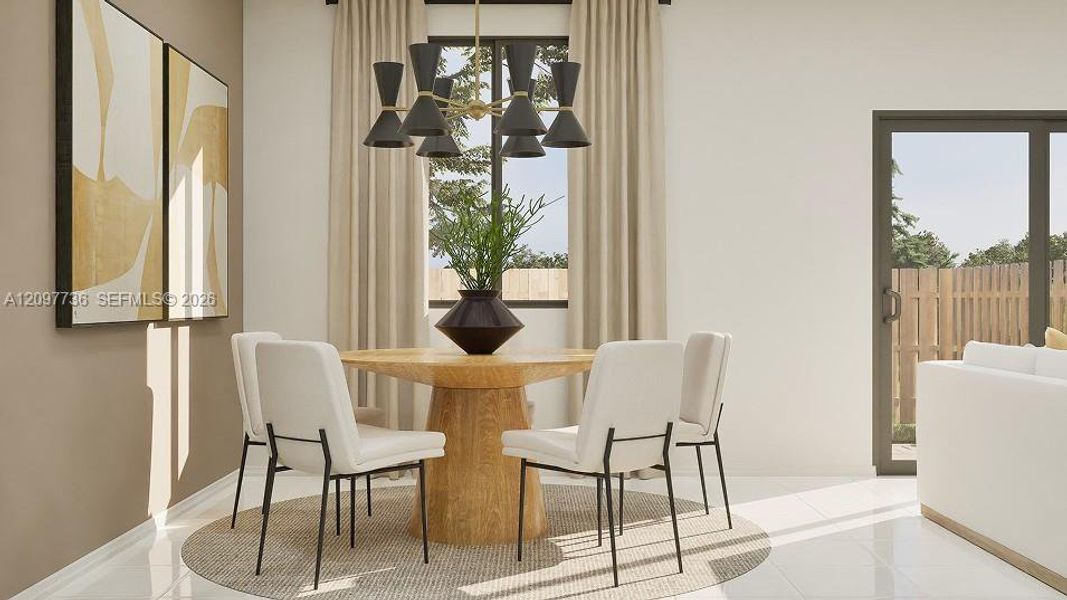 Furnished interior view inside a new home in Sunscapes, Florida City (Image 5).