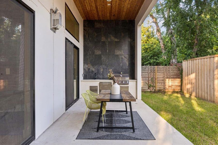 Exterior details and patio area of a home in , Dallas (Image 19). Exterior details and patio area of a home in , Dallas (Image 19).