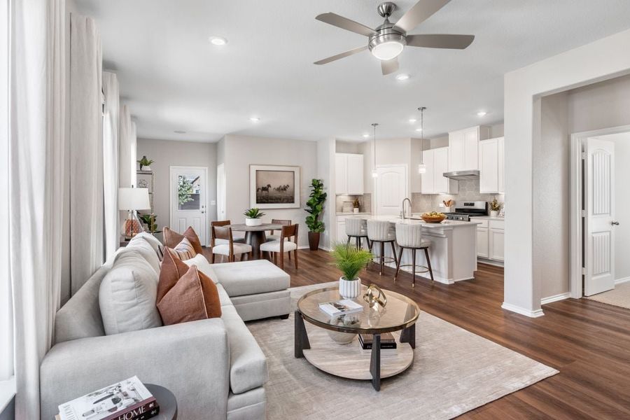 Representative furnished interior of a home built from the 1605 Modeled by KB Home in Sunset Oaks, Maxwell (Image 6).