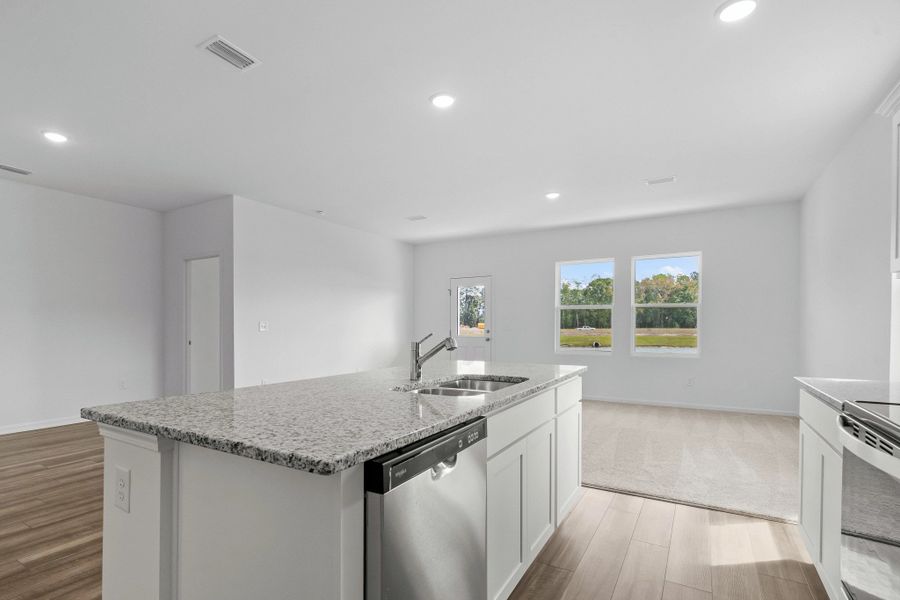 Representative furnished interior of a home built from the Moonbeam by Starlight Homes in Willow Springs, Creedmoor (Image 11).