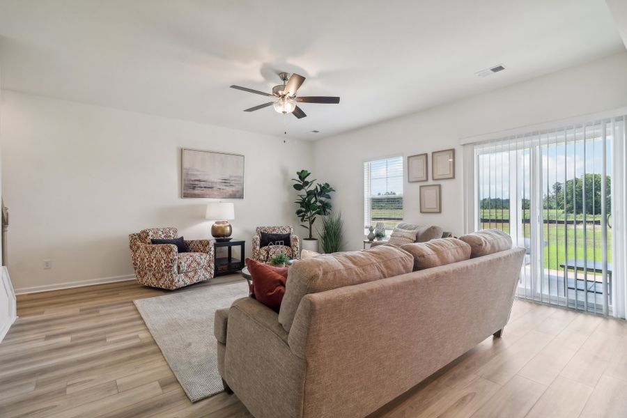 Representative furnished interior of a home built from the Bentcreek II by Great Southern Homes in Old Charleston Acres, Pelion (Image 12).