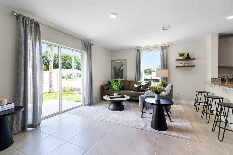 Furnished interior view inside a new home in , Daytona Beach (Image 7).