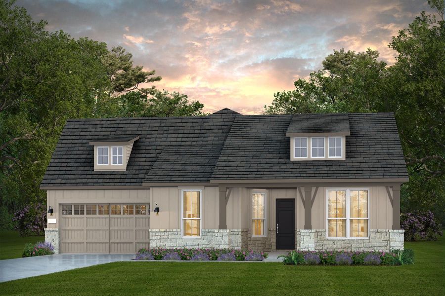 Representative exterior photo of a completed home built from the Reverence by Del Webb in Sun City Texas, Georgetown, TX (Image 28).