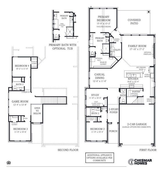 2D floor plan layout for the Cayman by Chesmar Homes in Santa Rita Ranch, Liberty Hill, TX (Image 5). 2D floor plan layout for the Cayman by Chesmar Homes in Santa Rita Ranch, Liberty Hill, TX (Image 5).