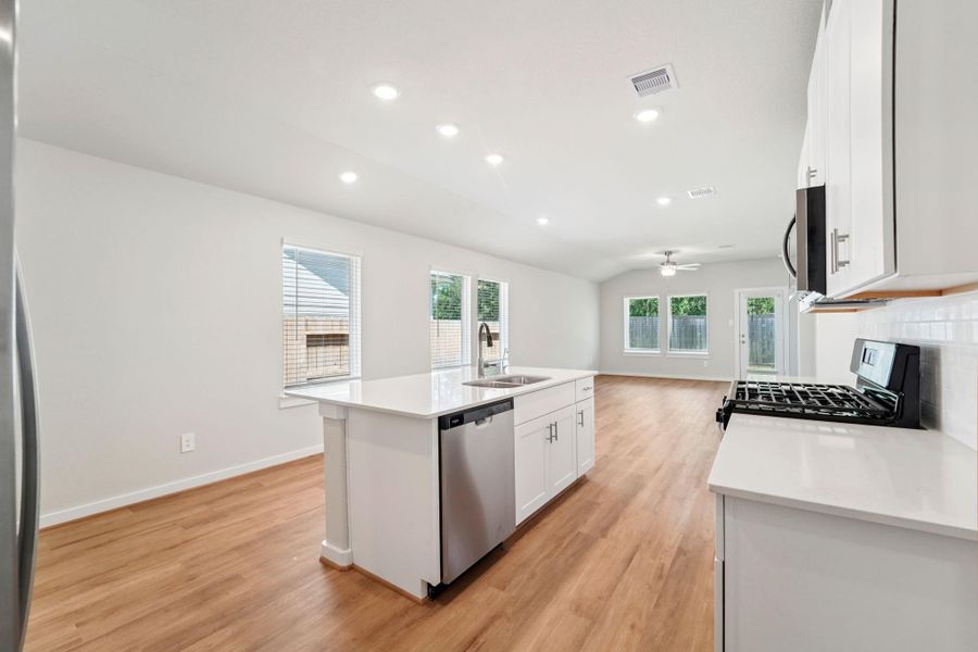 Furnished interior view inside a new home in Pine Lake Cove - Traditional Series, Montgomery (Image 5).