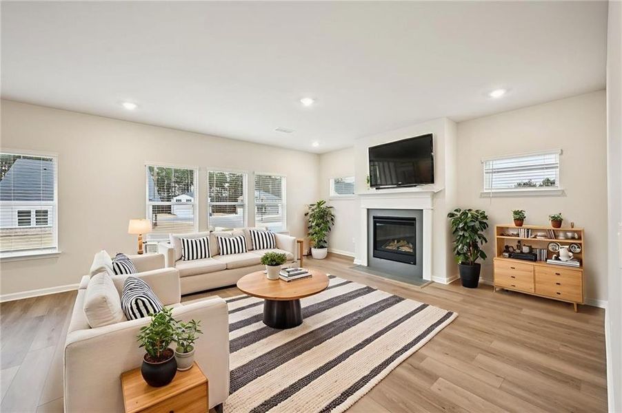 Furnished interior view inside a new home in Parkside at Grayson, Grayson (Image 16).