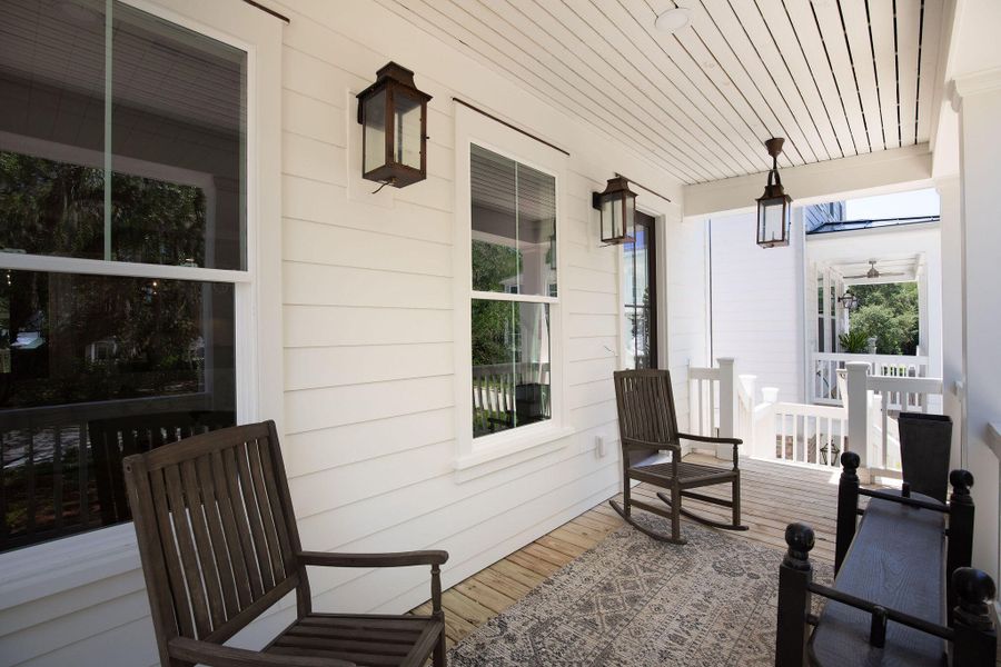 Exterior details and patio area of a home in Central Park, Charleston (Image 22). Exterior details and patio area of a home in Central Park, Charleston (Image 22).