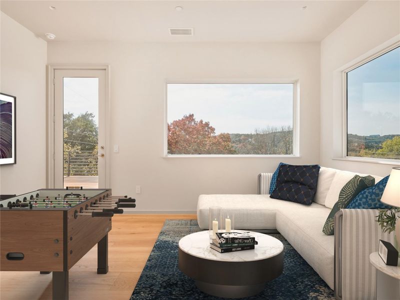 Furnished interior view inside a new home in , Austin (Image 25).