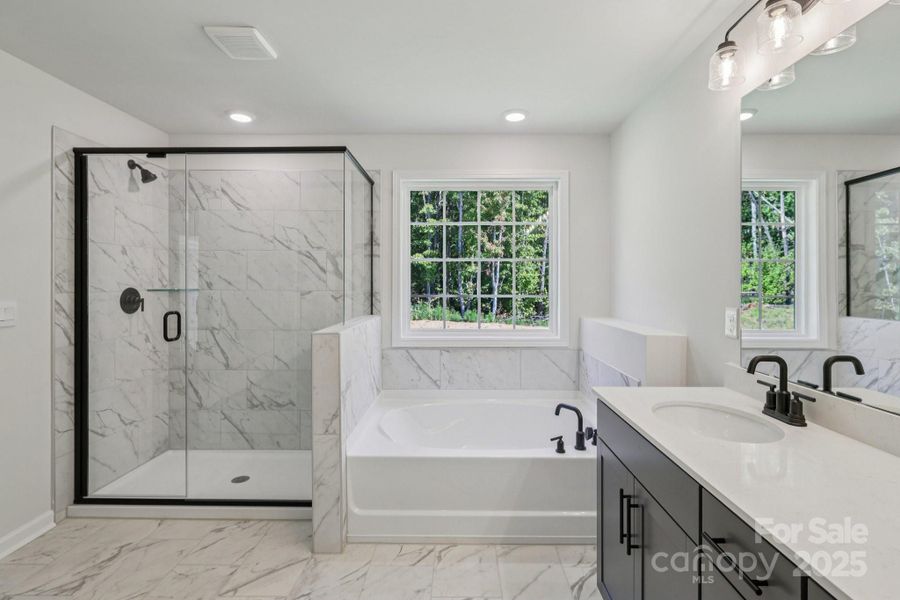 Furnished interior view inside a new home in Falls Cove, Troutman (Image 18). Furnished interior view inside a new home in Falls Cove, Troutman (Image 18).