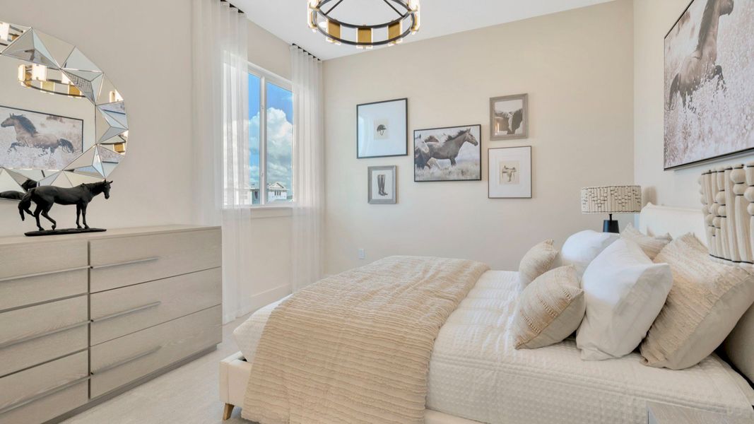 The Sixth Bedroom of a DRB Homes Grand Eider model, which is a home plan offered at Serengeti in Spring Hill, FL.