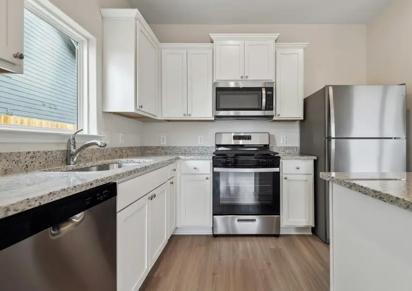 Chef-ready kitchen with granite countertops