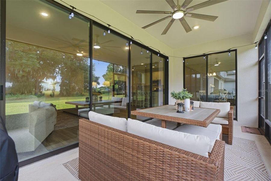 Exterior details and patio area of a home in Hawkstone, Lithia (Image 30).