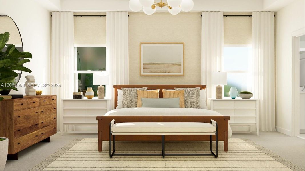 Furnished interior view inside a new home in Altamira, Homestead (Image 3).