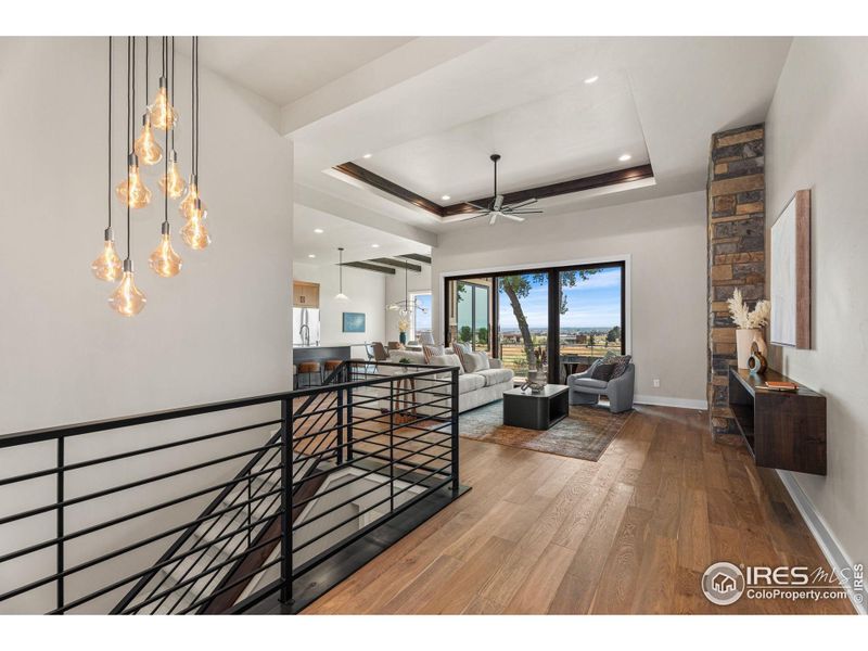 Right wood floors, iron rail and gorgeous details