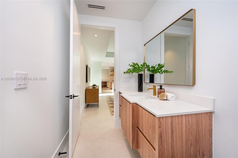 Furnished interior view inside a new home in , Miami (Image 42).