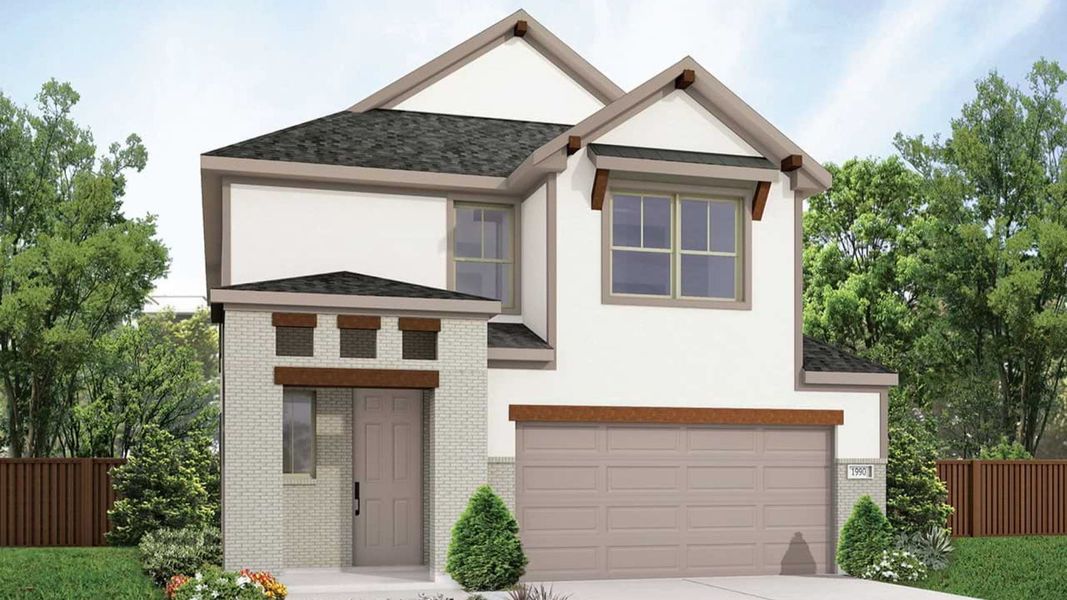 Representative exterior photo of a completed home built from the Legend by DRB Homes in Westridge Journey, McKinney, TX (Image 7).