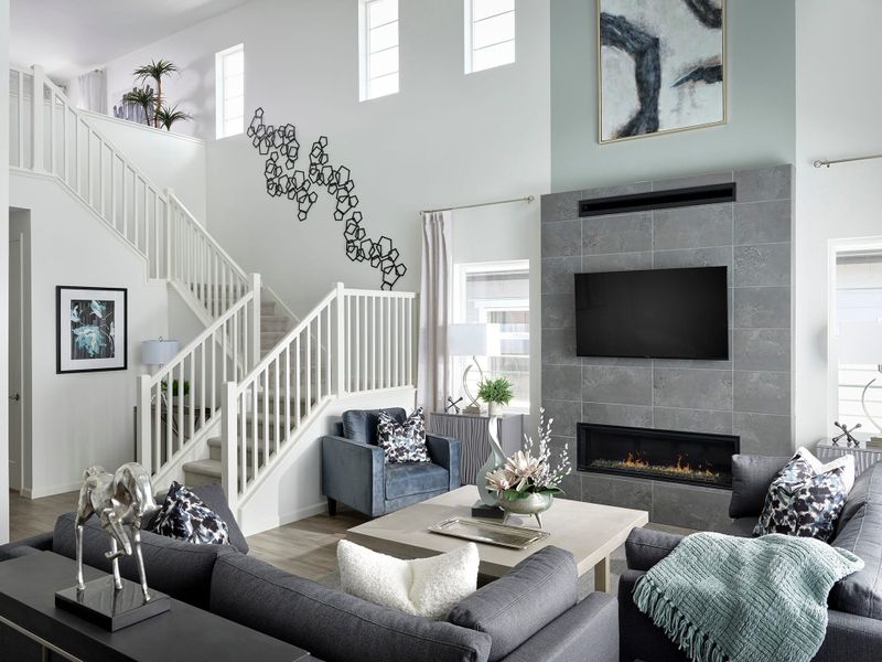 Representative furnished interior of a home built from the The Torin by Tri Pointe Homes in Cordovan, Firestone (Image 4).