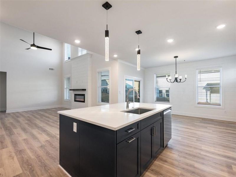 Furnished interior view inside a new home in , Buford (Image 7).