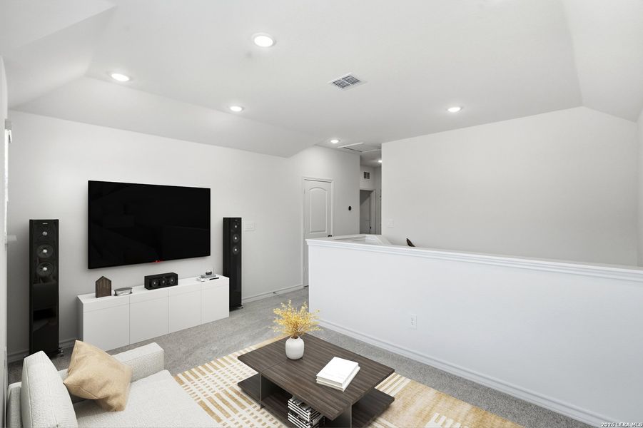Furnished interior view inside a new home in Bison Ridge, San Antonio (Image 23). Furnished interior view inside a new home in Bison Ridge, San Antonio (Image 23).