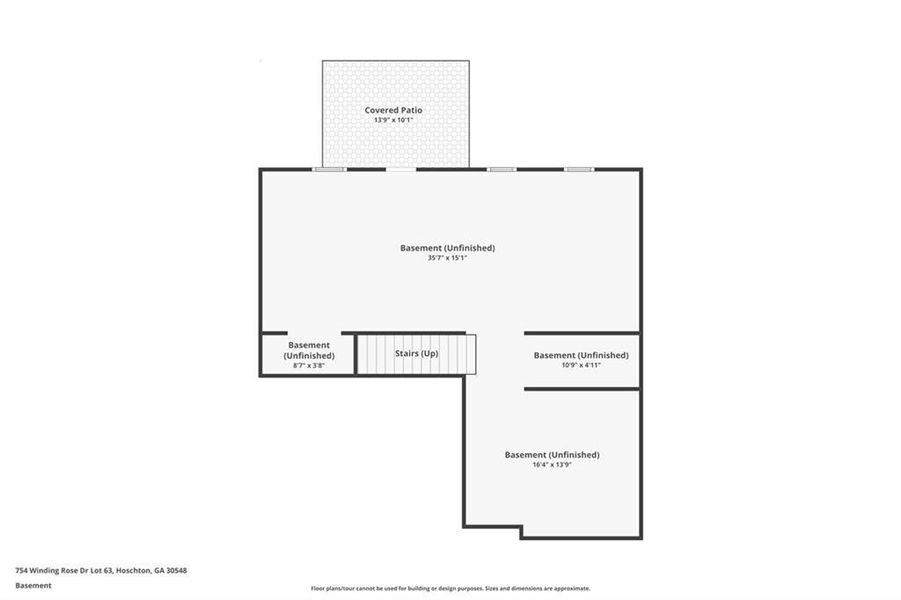 2D floor plan layout of this home in Rosewood Lake Estates, Hoschton, GA (Image 7).
