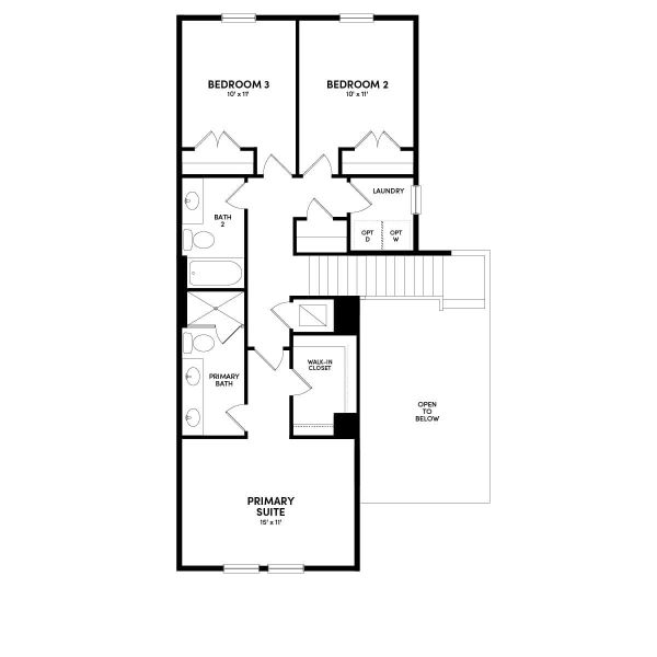 2D floor plan layout of this home in Urban Homes at Easton Park, Austin, TX (Image 4). 2D floor plan layout of this home in Urban Homes at Easton Park, Austin, TX (Image 4).