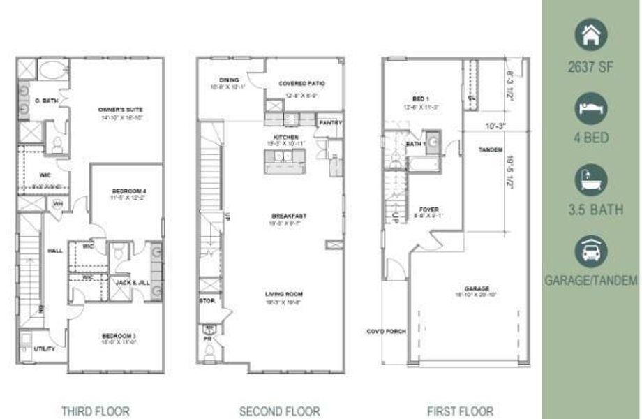 2D floor plan layout of this home in Skyview, Houston, TX (Image 1). 2D floor plan layout of this home in Skyview, Houston, TX (Image 1).