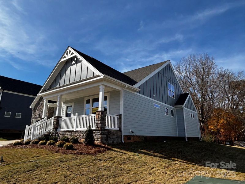 Front exterior of a new home in Waterford Commons, Rock Hill, SC, highlighting curb appeal (Image 1). Front exterior of a new home in Waterford Commons, Rock Hill, SC, highlighting curb appeal (Image 1).