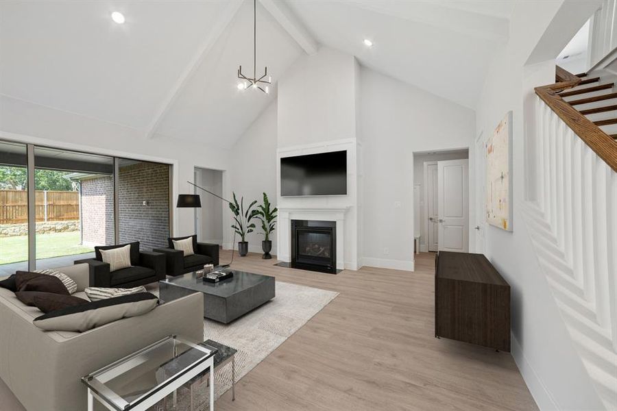 Furnished interior view inside a new home in Sterling Greene, Arlington (Image 24). Furnished interior view inside a new home in Sterling Greene, Arlington (Image 24).