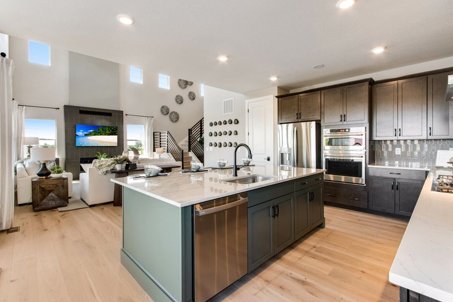 Representative furnished interior of a home built from the The Torin by Tri Pointe Homes in Cordovan, Firestone (Image 12). Representative furnished interior of a home built from the The Torin by Tri Pointe Homes in Cordovan, Firestone (Image 12).
