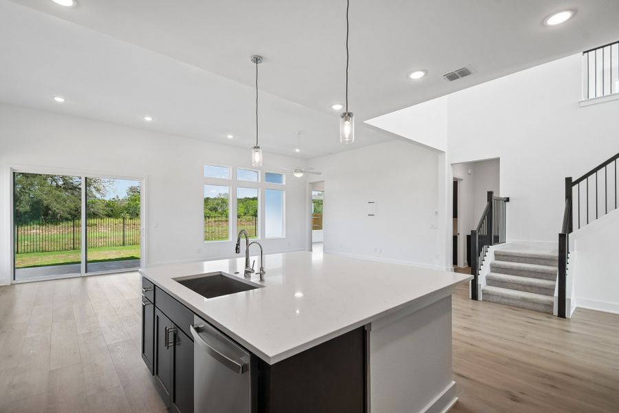 Furnished interior view inside a new home in Freedom at Anthem, Kyle (Image 6).