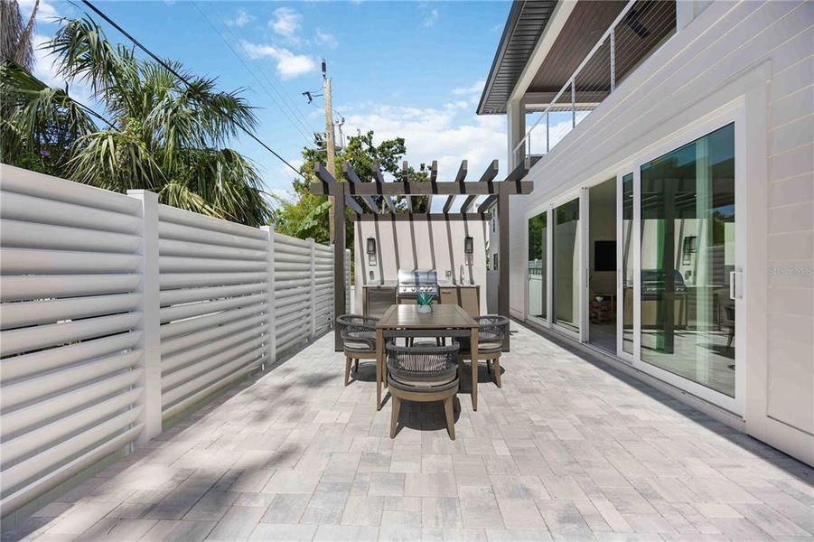 Exterior details and patio area of a home in , Sarasota (Image 39).