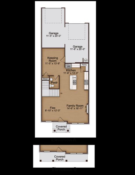 2D floor plan layout for the Chessie by McKinley Homes in Kinsley, Wake Forest, NC (Image 3). 2D floor plan layout for the Chessie by McKinley Homes in Kinsley, Wake Forest, NC (Image 3).