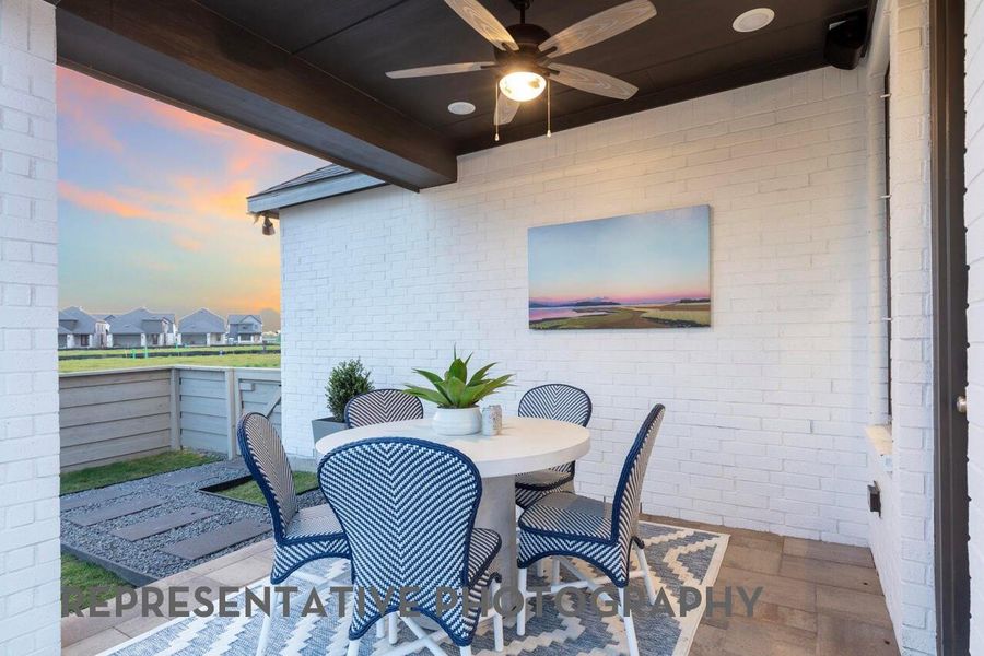 Exterior details and patio area of a home in Pomona, Manvel (Image 2). Exterior details and patio area of a home in Pomona, Manvel (Image 2).