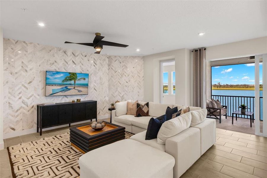 Furnished interior view inside a new home in Wellen Park, Venice (Image 13).