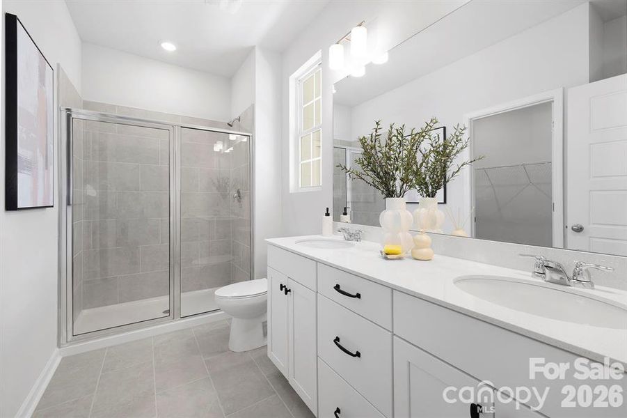 Furnished interior view inside a new home in Edgewood Preserve, Huntersville (Image 14).