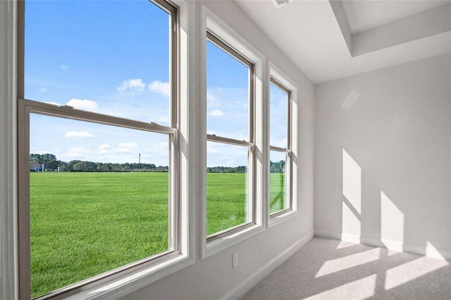 Exterior details and patio area of a home in Soleil Summit Chase, Snellville (Image 4).