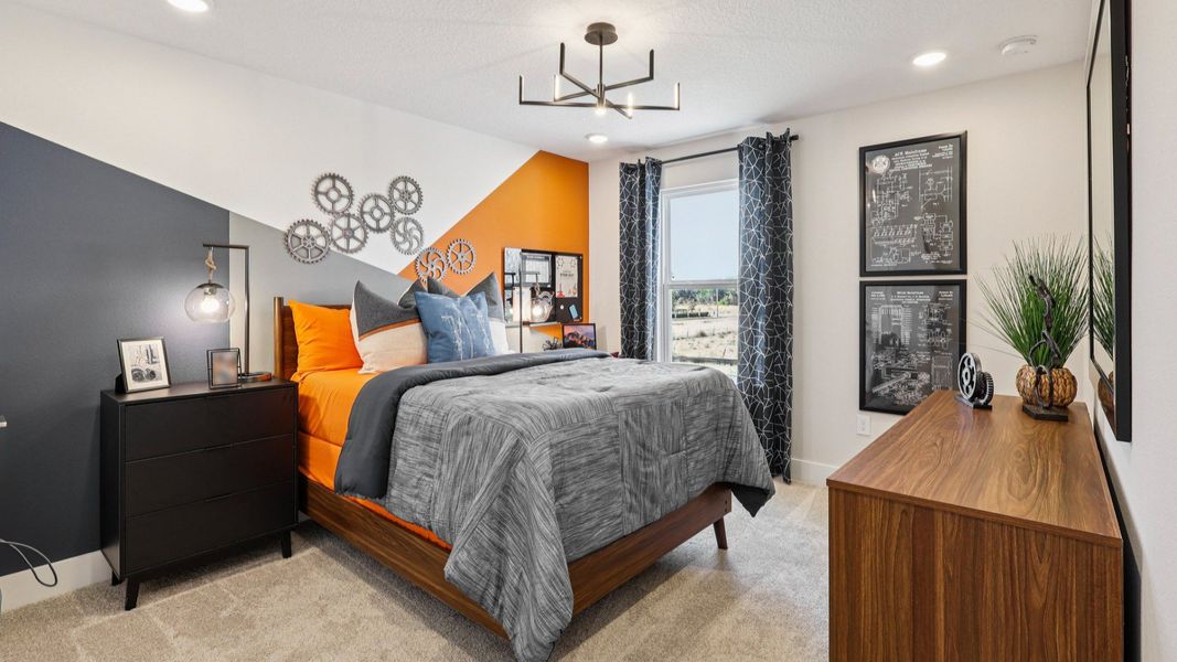 The Mangrove Second Floor Bedroom at Lakeside at Satilla by DRB Homes in Saint Cloud, FL