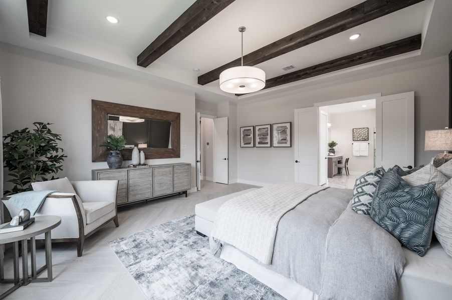 Representative furnished interior of a home built from the Carignan by Tri Pointe Homes in Woodson’s Reserve, Spring (Image 11).