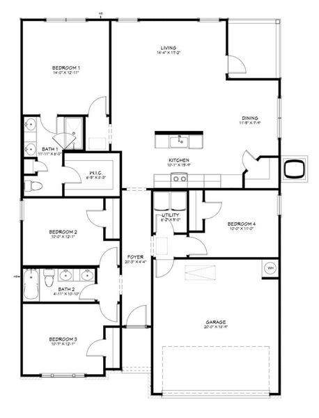 2D floor plan layout of this home in Mesa Ridge, Temple, TX (Image 3). 2D floor plan layout of this home in Mesa Ridge, Temple, TX (Image 3).