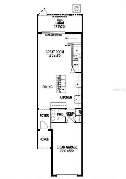 2D floor plan layout of this home in Bloomingdale Townes, Brandon, FL (Image 4).