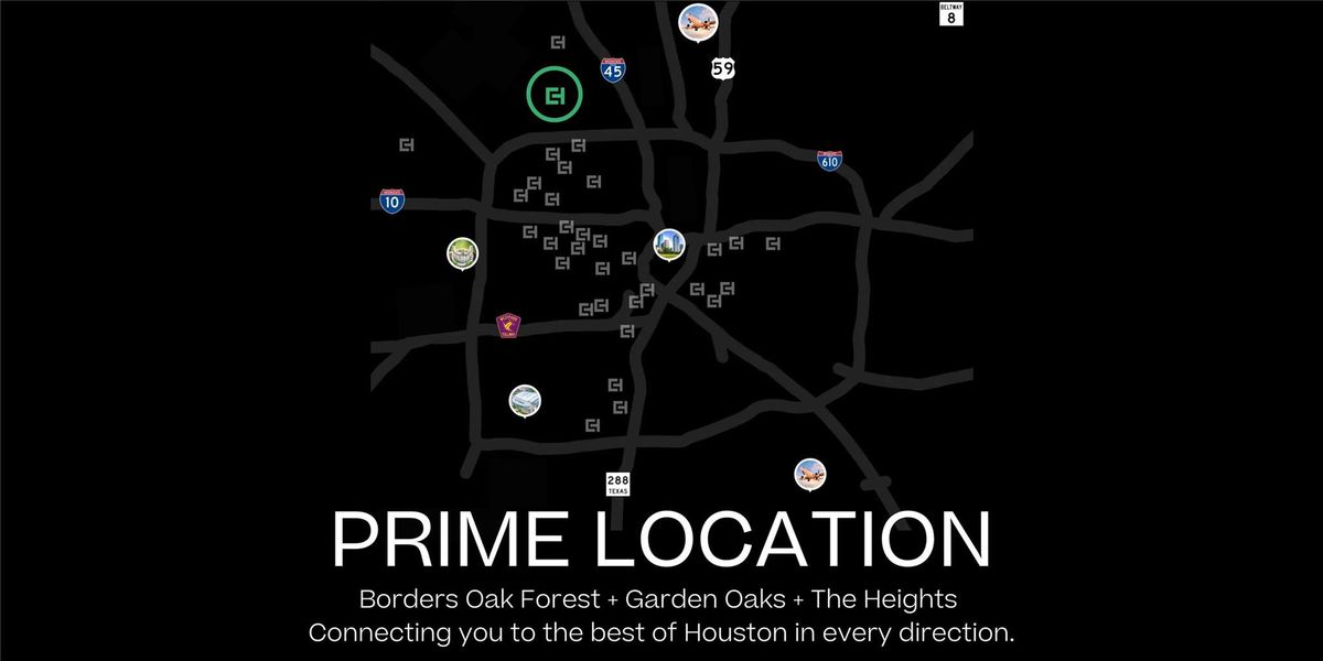 Thornton Oaks sits at the intersection of Houston’s most coveted neighborhoods—Oak Forest, Garden Oaks, and The Heights—offering quick access to I-45, 610, and I-10. Whether you're commuting Downtown, heading to the Galleria, or flying out of Hobby or Bush, you're seamlessly connected in every direction. Enjoy the charm of established communities with the convenience of modern living—all from a central, strategic location.